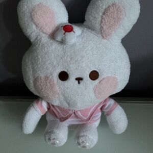 White and Pink Plush Bunny Toy